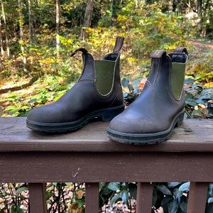 EUC Blundstone 519 Stout Brown with Green AU SIZE 3 = Men’s US 4 = WOMEN’S US 6!